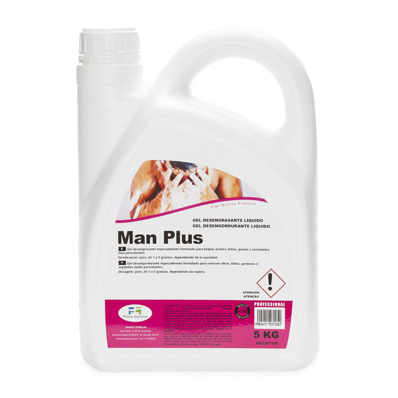 Man Plus - Gel de mãos desengordurante líquido