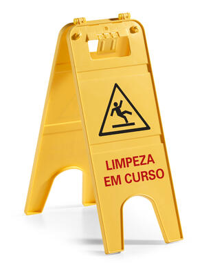 Sinal de pavimento: Limpeza em curso